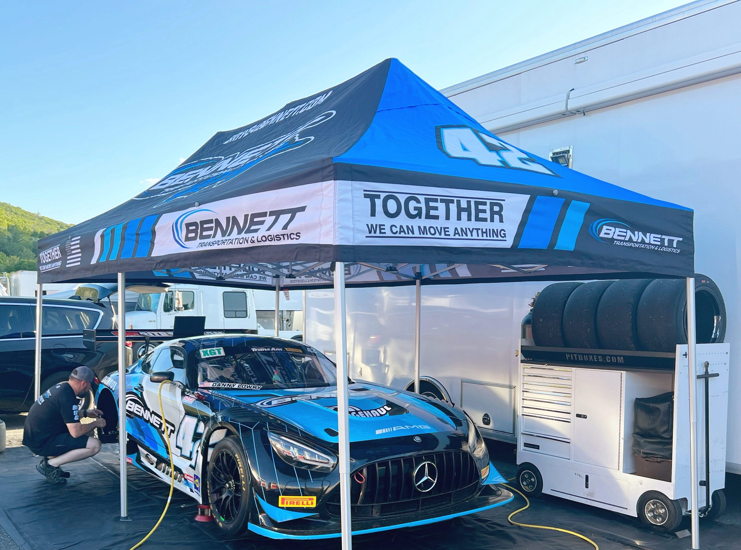 Out There Brands Custom Motorsport branded canopies